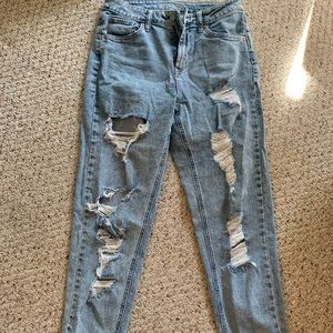 Ripped boyfriend jeans